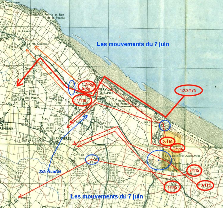 Carte des opérations du 7 juin, reproduite dans ce récit.