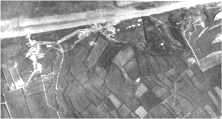 Les photos du WN60 , prises par les Alliés avant le débarquement (détails) 10 mai, WN 60-61-62 (détails) 12h00, le 6 juin, le WN60 La fléche indique le canon de 75mm fran