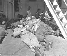 (details) Men of the Special Engineer Brigades rely on the LSI "Henrico" (details) aboard LSI transports