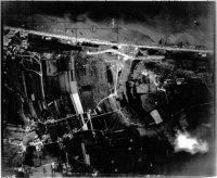 (détails) Le Ruquet , 30 juin 1943 (détails) En haut à droite, Le Ruquet, photo prise début 1943, avant la construction des principales défenses et du fossé antichar WN64