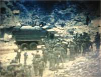 A GMC crosses the wall