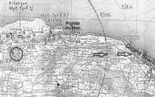 (détails) Plan de tir allemand de la batterie de Maisy